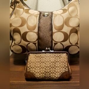 Coach Handbag with Coach Coin Purse